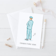 The Nurse Personalized Card - Tailored Silhouette