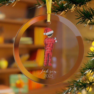 (Personalized) My Little Gift (Boy) Glass Ornament