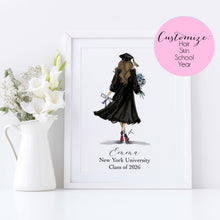 Diploma and Dreams - Personalized Graduation Art Print