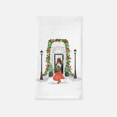 Pine and Plaid (Brunette) Tea Towel