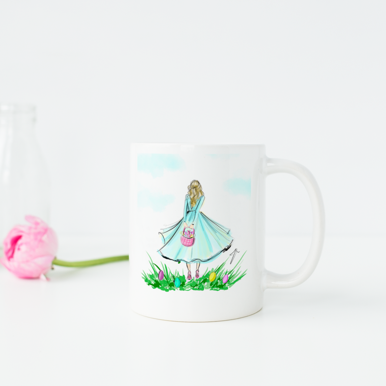 Robin's Egg Blue (Blonde) Mug  Melsy's Illustrations