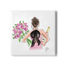 Roses and Rosé Coaster