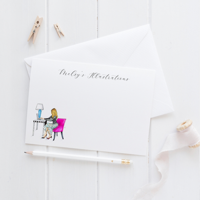 The Pink Chair Stationery Set