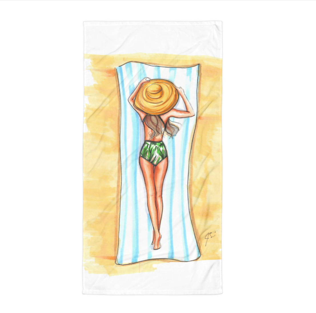 Beach Bum (Brunette) Towel