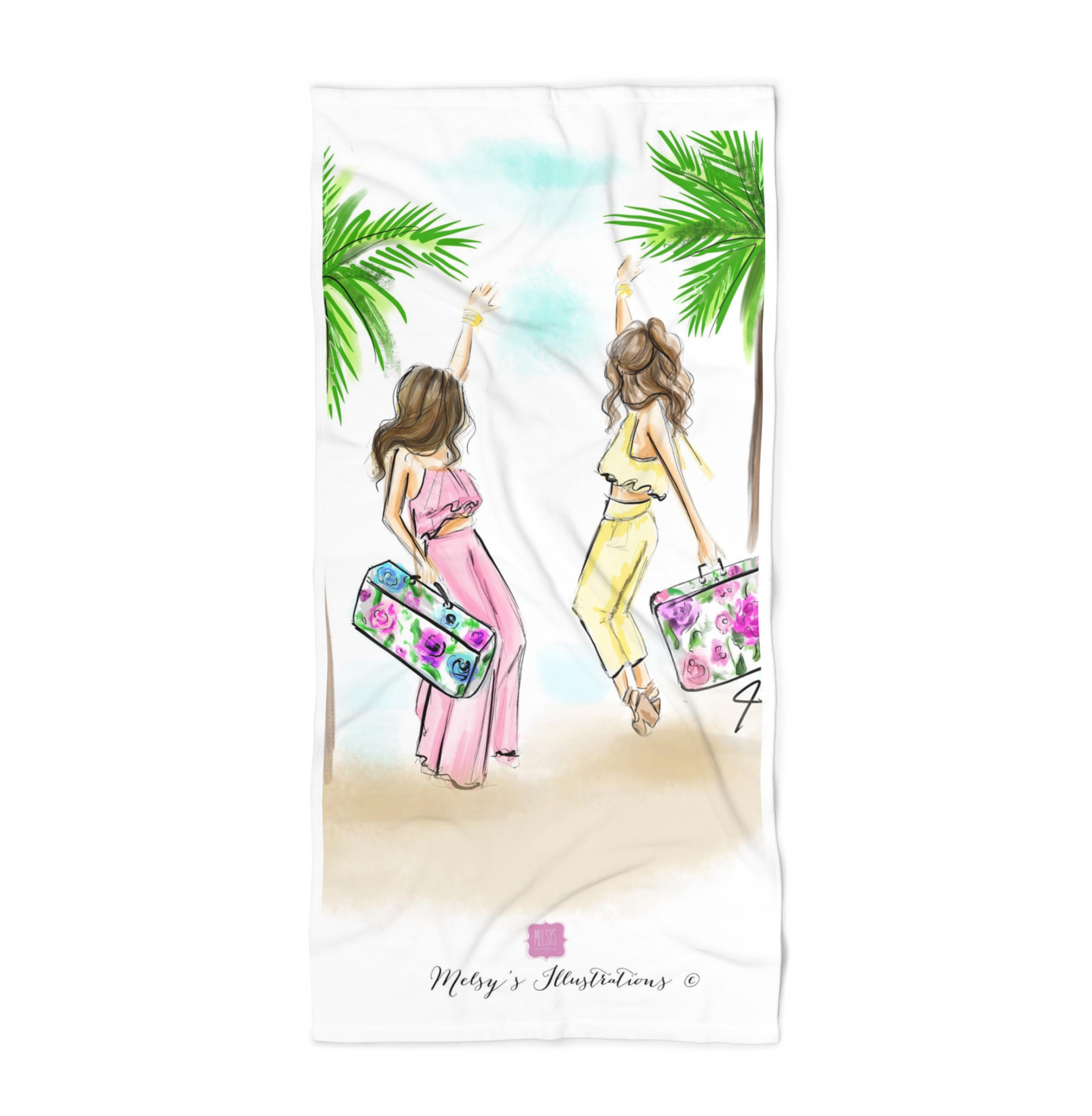 Let's Vaca! (Brunettes) Beach Towel