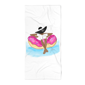 Donut Disturb (Dark) Beach Towel