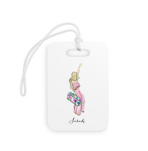 Personalized Floral Suitcase Luggage Tag