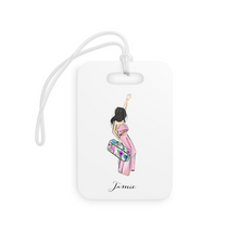 Personalized Floral Suitcase Luggage Tag