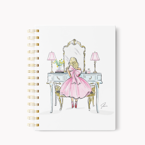 Personalized Hardcover Notebook: Light Blue Vanity