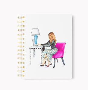 Personalized Hardcover Notebook: The Pink Chair