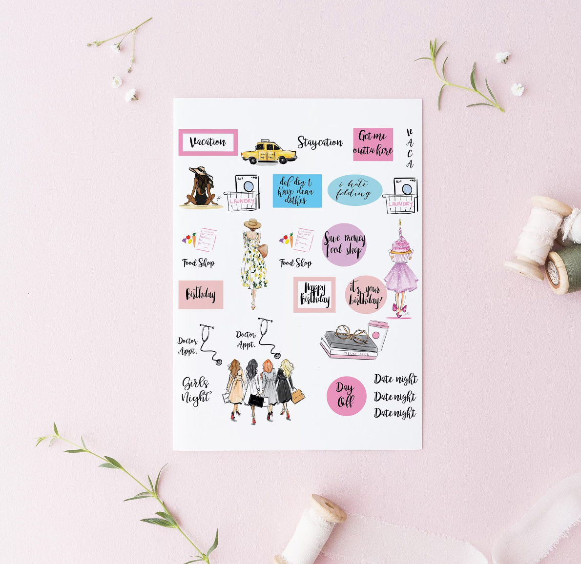 Fashion and Events Sticker Sheets (Pack of 3) – Melsy's Illustrations