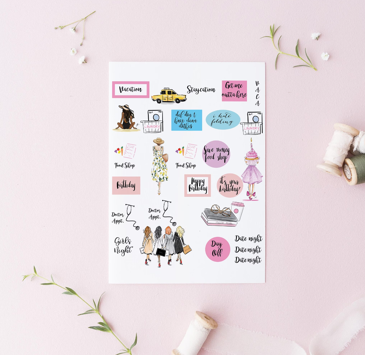 Fashion and Events Sticker Sheets (Pack of 3)