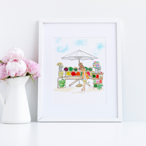 Farmers Market Art Print