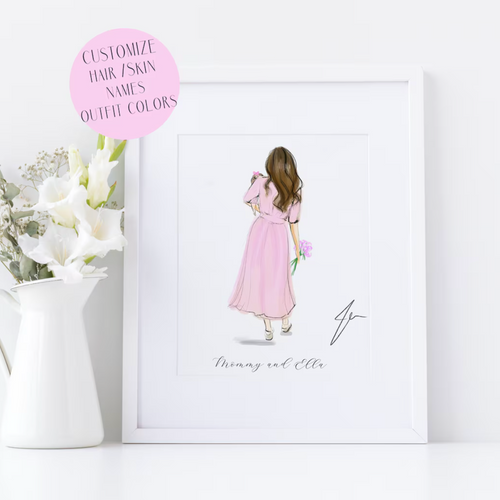 Customizable Bundle of Joy (Baby Girl) Art Print