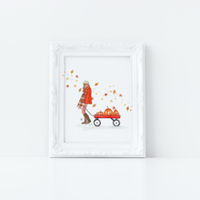 Pumpkin Stroll Art Print