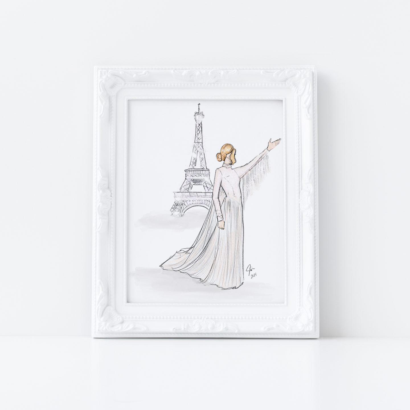 Celine in Paris Art Print