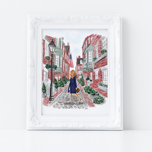 Acorn Street Art Print