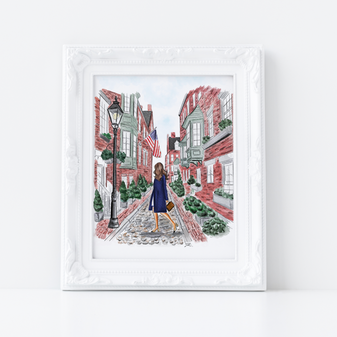 Acorn Street Art Print