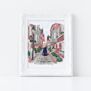 Acorn Street Art Print