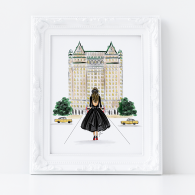 Holiday at The Plaza Art Print