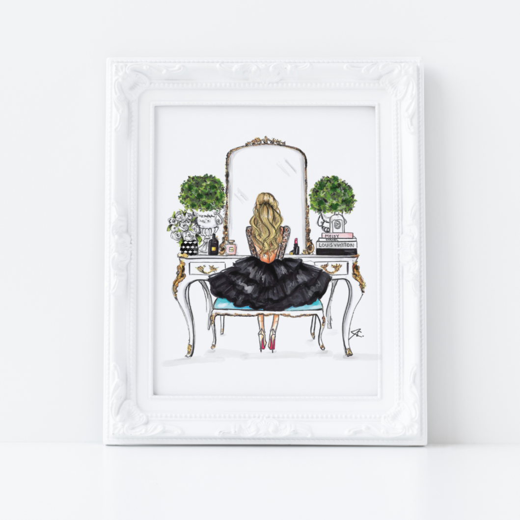 The White Vanity Art Print