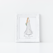 Custom Bride Portrait Illustration