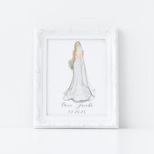 Custom Bride Portrait Illustration