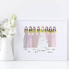 Custom Bridal Party Art Print