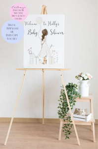 Custom 20x24 Baby Shower Sign (Digital Download or Hard Copy Available)