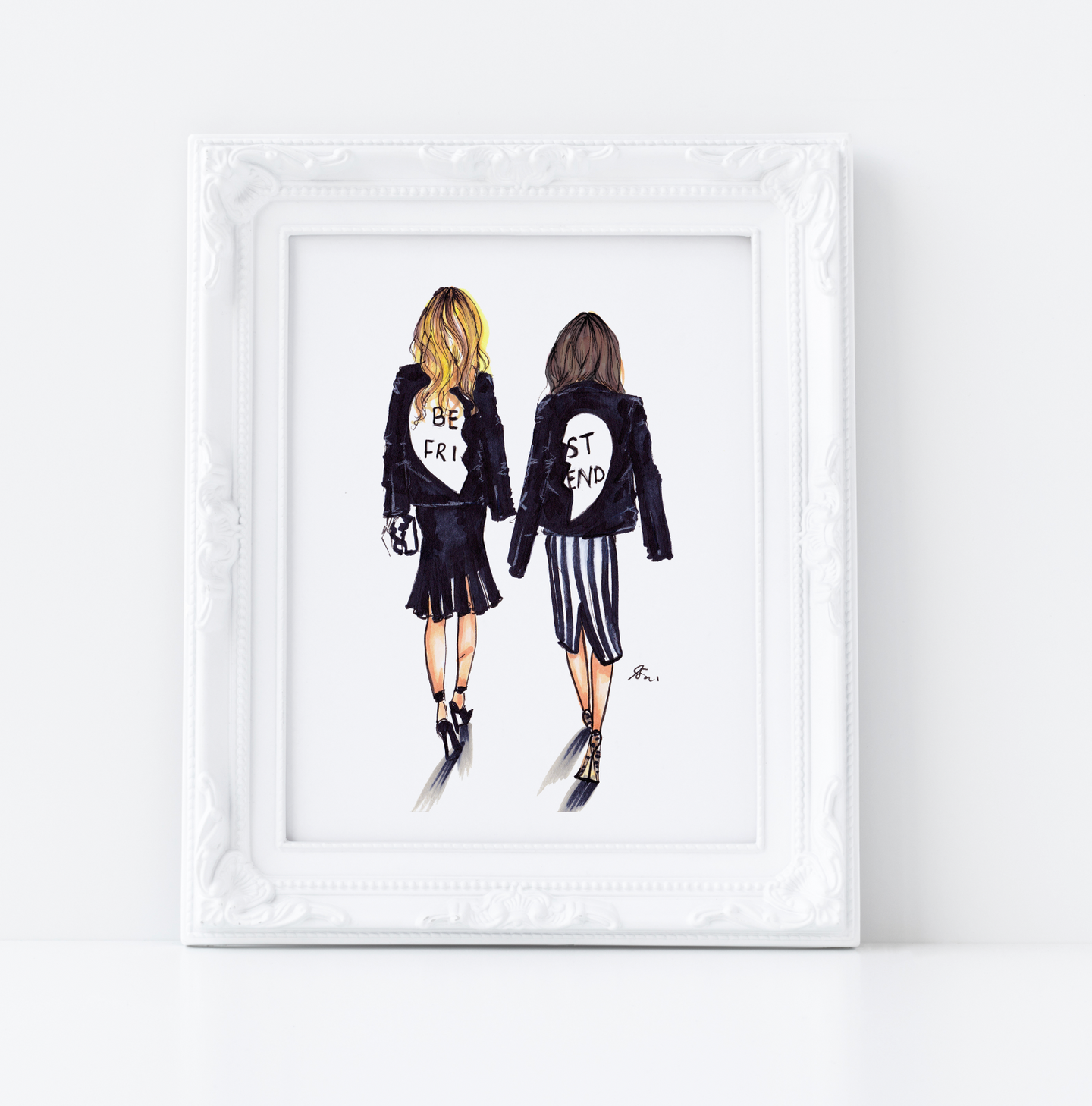 Personalized Best Friends Art Print