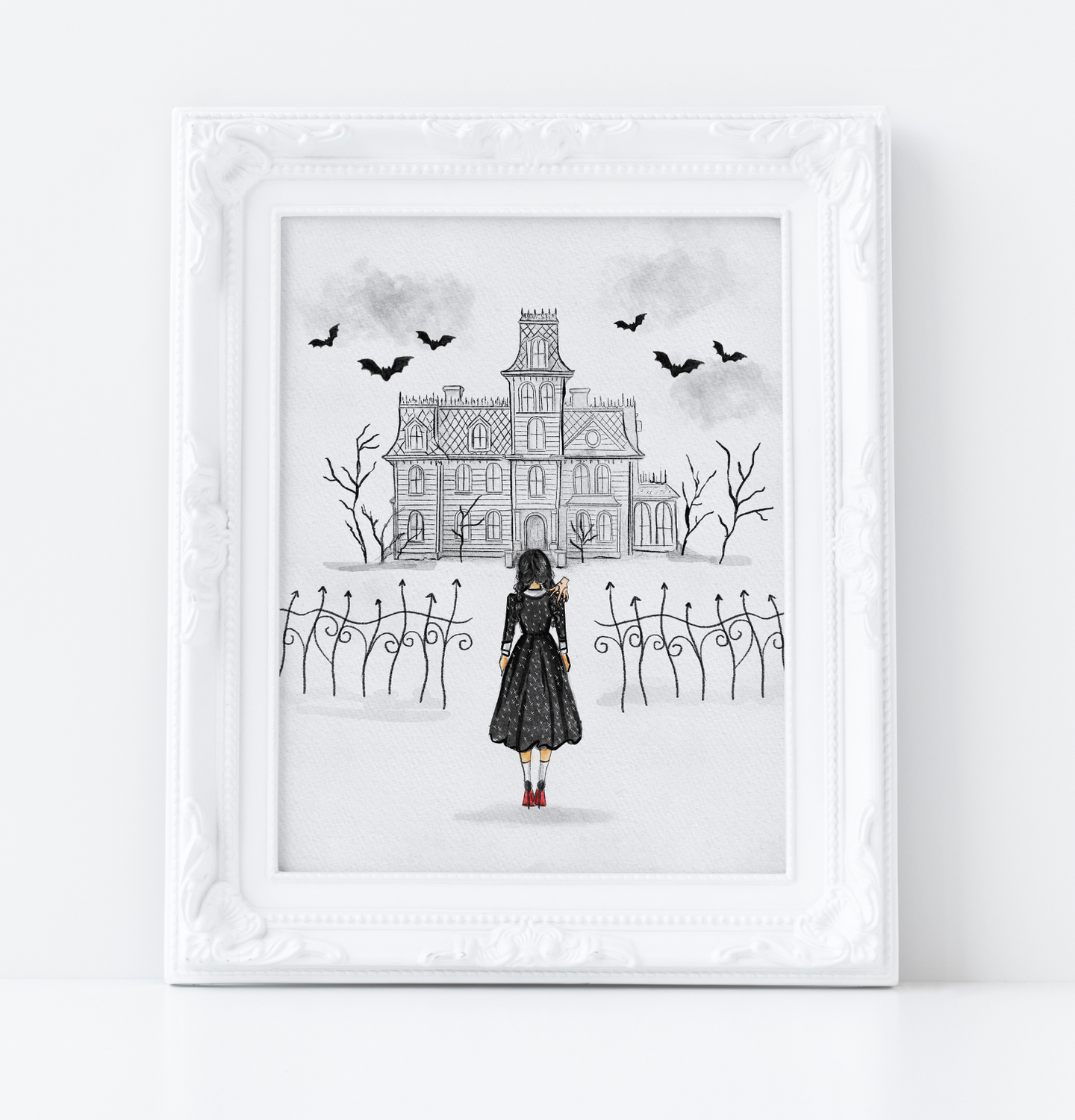 Bats and Black Art Print