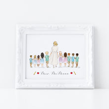 The Teacher Personalized Art Print