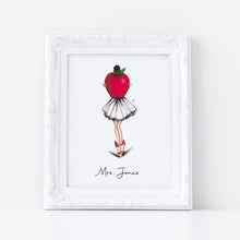 The Teacher's Apple Personalized Art Print