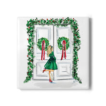 Winter Door Brunette Coaster