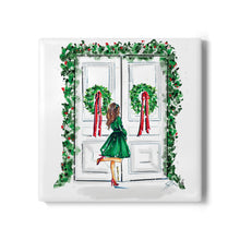 Winter Door Brunette Coaster