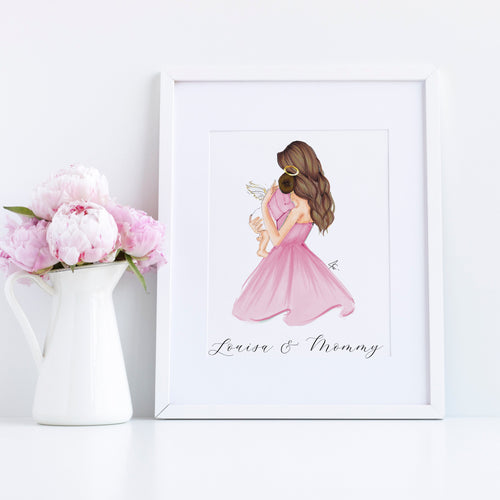 Customizable A Mother's Angel Art Print