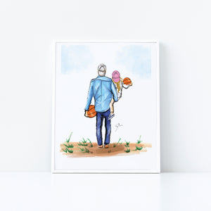 My Basketball Buddy - Daughter Art Print