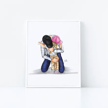 Daughter Bear Hugs Art Print