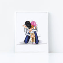 Daughter Bear Hugs Art Print