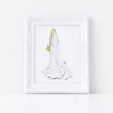 Custom Bride Portrait Illustration