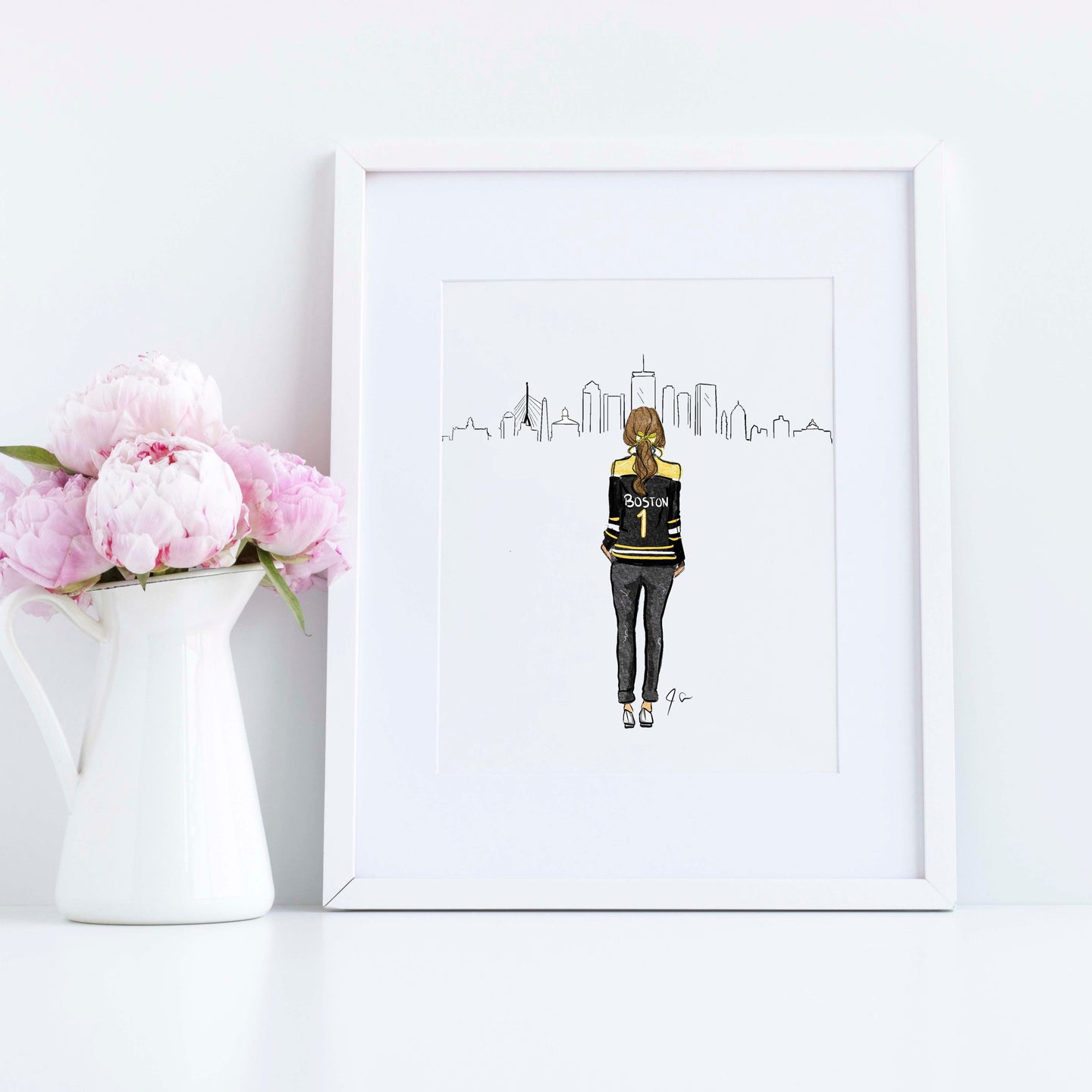 Boston Hockey Sports Art Print