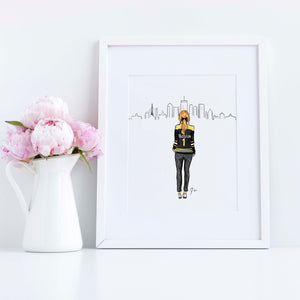 Boston Hockey Sports Art Print