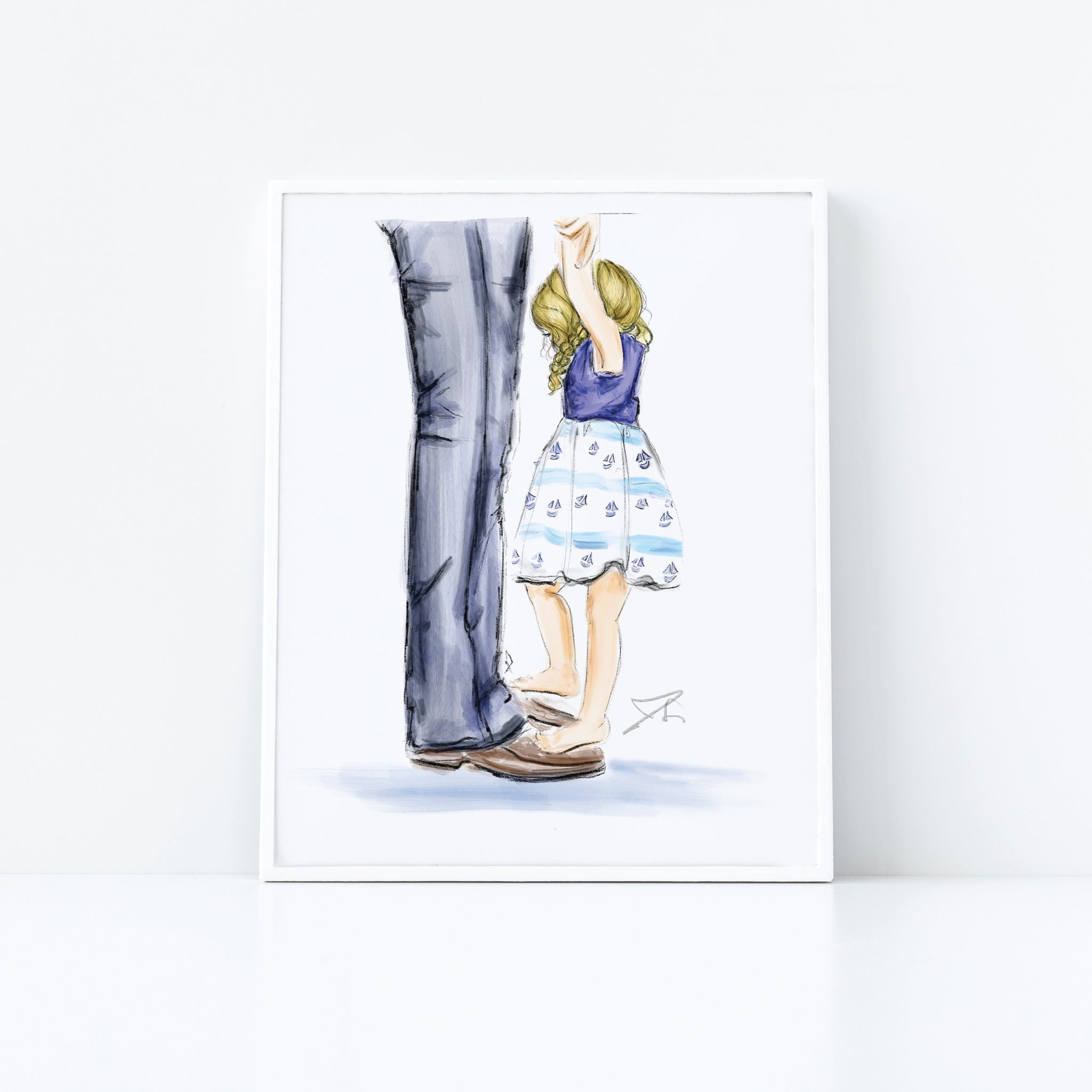 Semi - Custom Daddy Daughter Dance Art Print Melsy's Illustrations Semi - Custom Daddy Daughter Dance Art Print Melsy's Illustrations