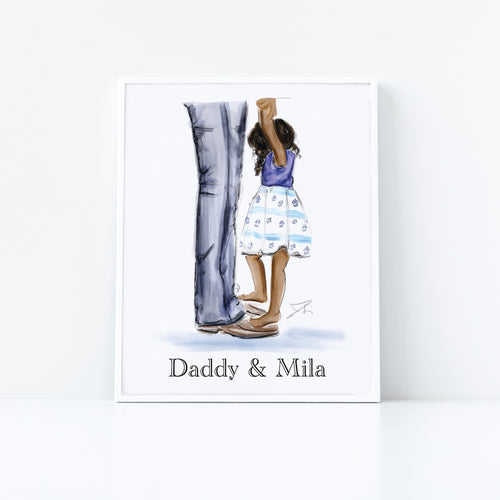 Semi - Custom Daddy Daughter Dance Art Print