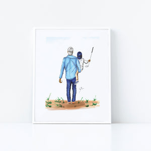 My Golfing Buddy - Son Art Print