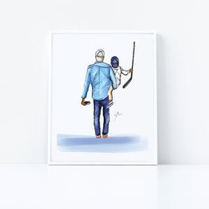 My Hockey Buddy - Son Art Print