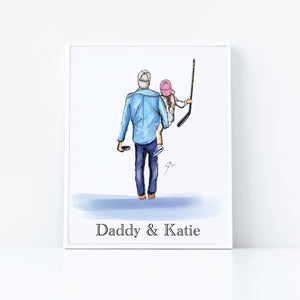 My Hockey Buddy - Daughter Art Print