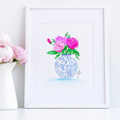 Pink Peonies Art Print