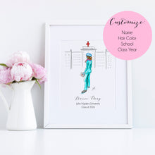 The Nurse Personalized Art Print - Classic Silhouette