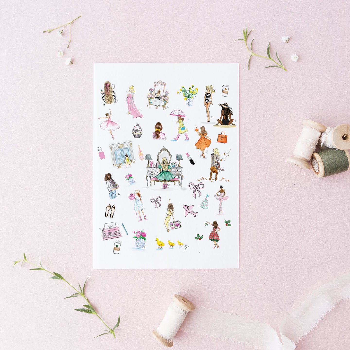 Fashoin Sticker Fashion Sticker Sheets (Pack of 3) – Melsy's Illustrations
